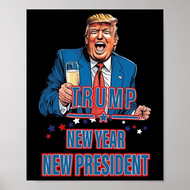 New Year New President Funny Trump 2025 Take Ameri Poster (Front)