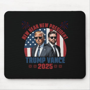 New Year New President Trump Vance President Happy Mouse Pad