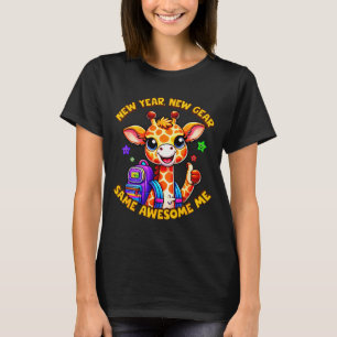 New Year New Same Awesome Me Giraffe Kids T-Shirt