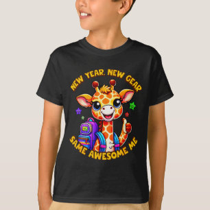 New Year New Same Awesome Me Giraffe Kids T-Shirt