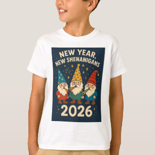 New Year, New Shenanigans 2026 Gnome Party Tee