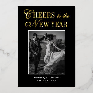 New Year Newlyweds Modern Wedding Photo