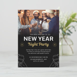 New Year Night Party Invitation
