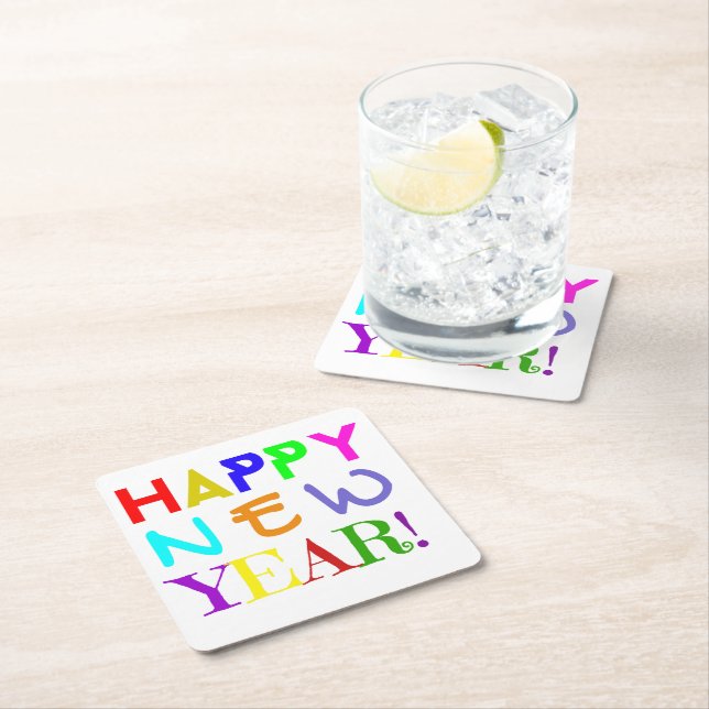New Year Paper Coasters Set (Insitu)