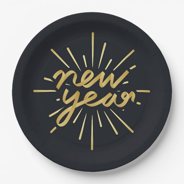 New Year  Paper Plate (Front)