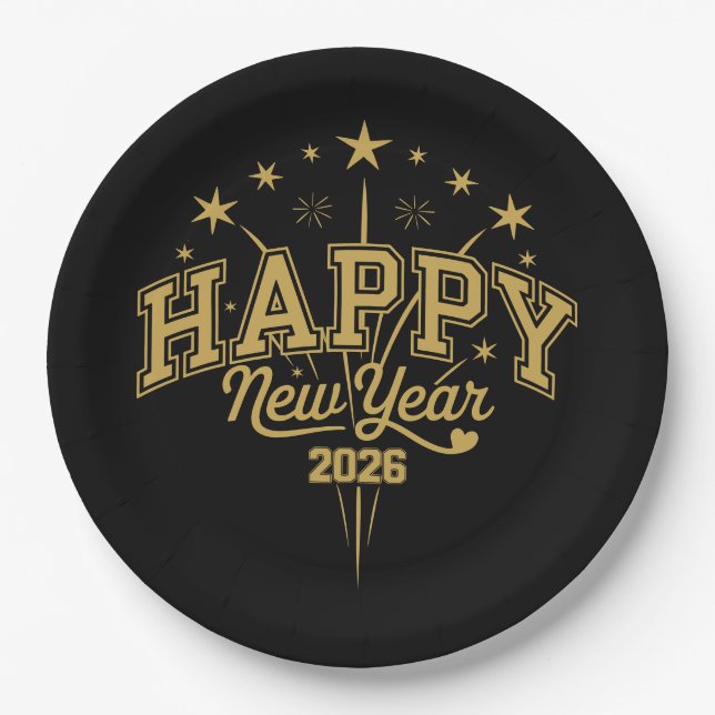 New Year Paper Plate (Front)