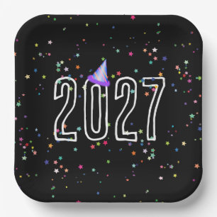 New Year Party 2026 Paper Plate