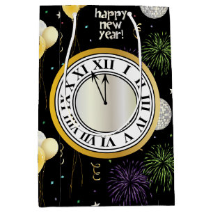 New Year Party Balloons Medium Gift Bag