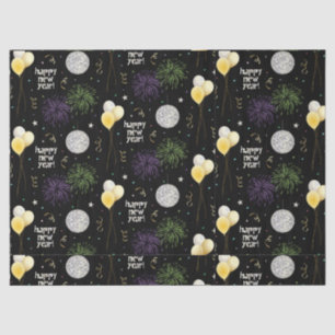 New Year Party Balloons Wrapping Paper