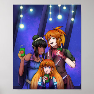 New Year Party in Space Poster