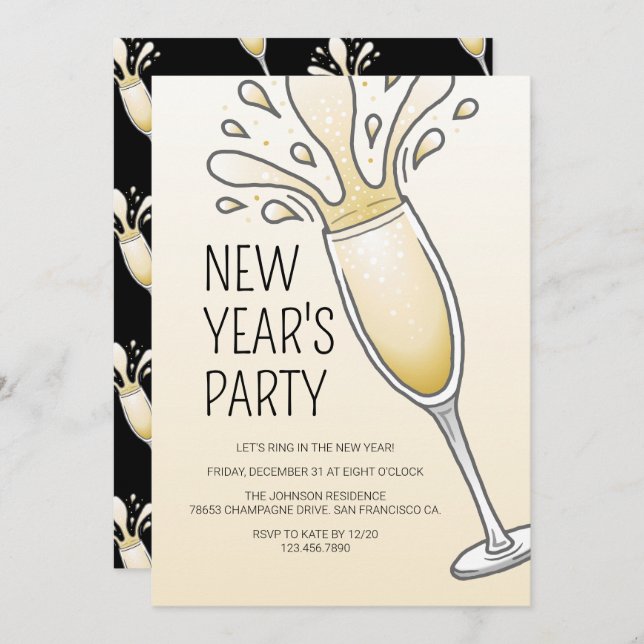 New Year Party Invitation (Front/Back)