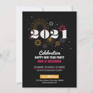 New Year Party Invitation Flyer