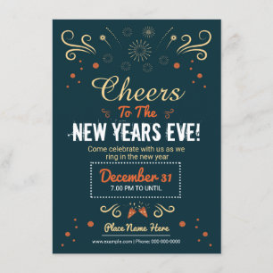 New Year Party Invitation Flyer
