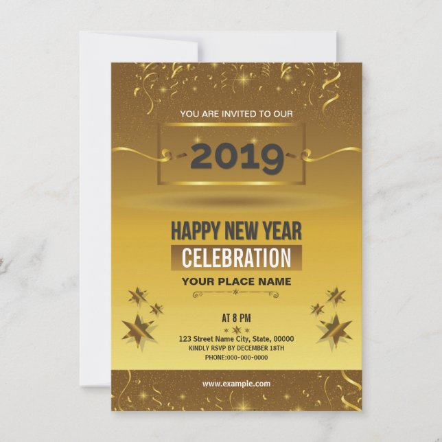 New Year Party Invitation Flyer (Front)