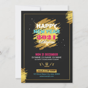 New Year Party Invitation Flyer