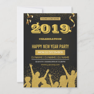New Year Party Invitation Flyer
