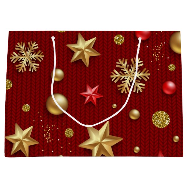 New year pattern large gift bag (Front)