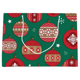 New year pattern large gift bag