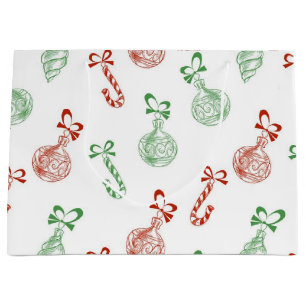New year pattern large gift bag