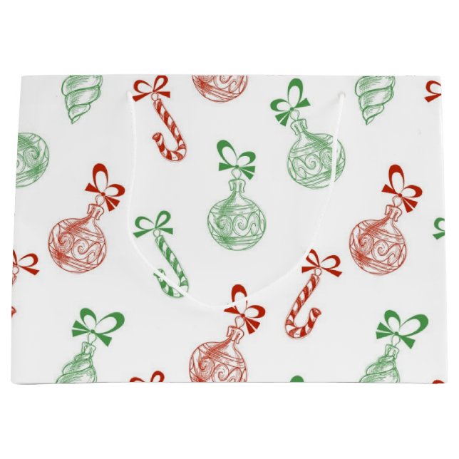 New year pattern large gift bag (Front)