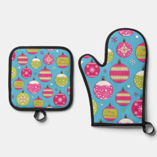 New year pattern oven mitt & pot holder set