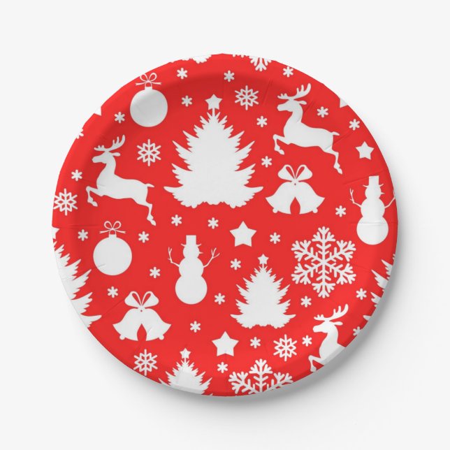 New year pattern paper plate (Front)