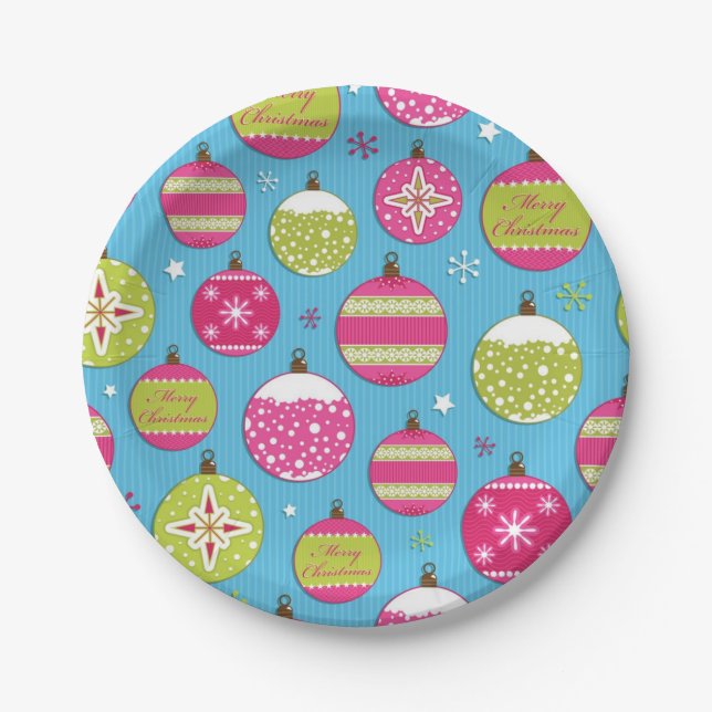 New year pattern paper plate (Front)