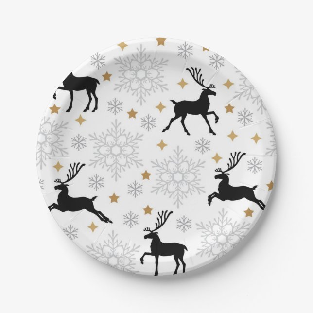 New year pattern paper plate (Front)