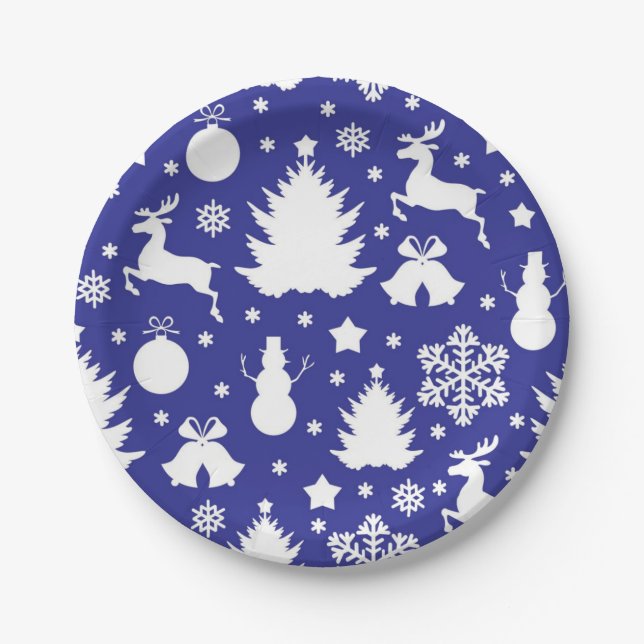 New year pattern paper plate (Front)