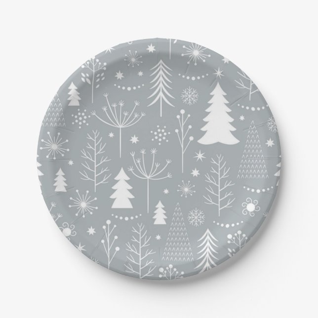 New year pattern paper plate (Front)