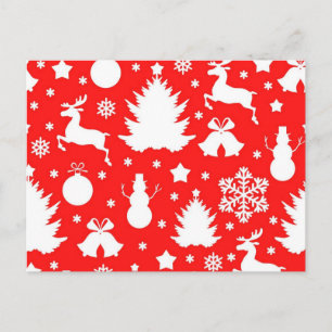 New year pattern postcard