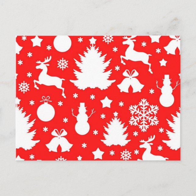 New year pattern postcard (Front)