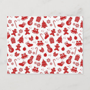 New year pattern postcard