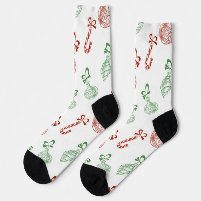 New year pattern socks (Left)