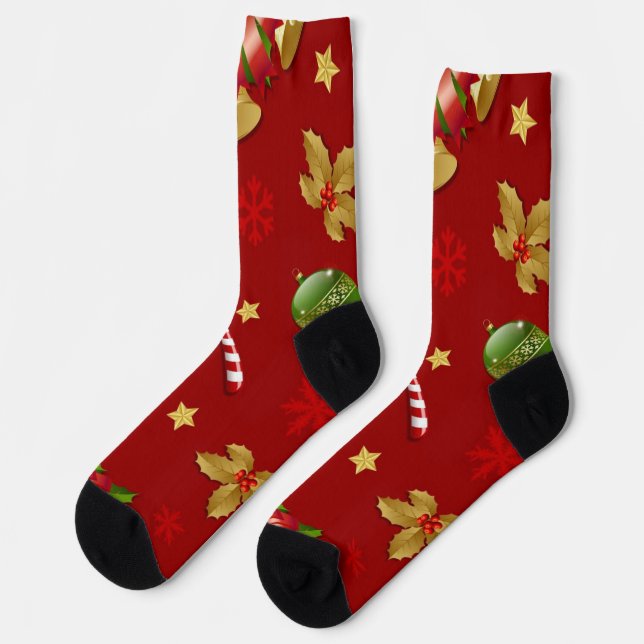 New year pattern socks (Left)