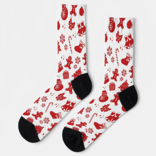 New year pattern socks
