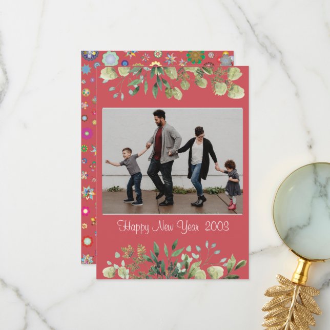 New Year Photo Card (Front/Back In Situ)