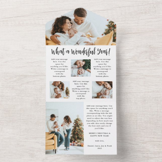 New Year Photo Collage Holiday Card (Inside)