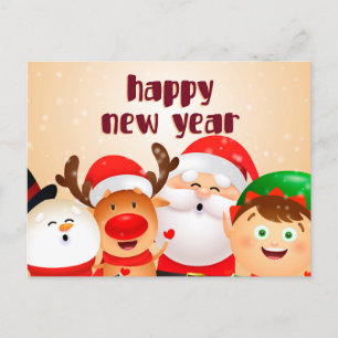 New year  postcard