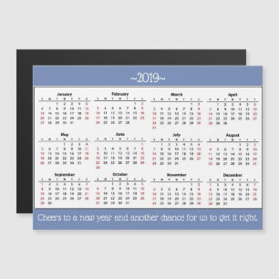 New Year Quote 2019 Calendar Magnet