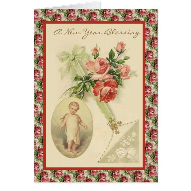 New Year Religious Scripture Jesus Vintage Floral (Front)
