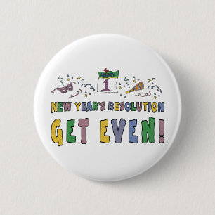 New Year Resolutions Funny Gift 6 Cm Round Badge