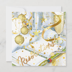 New Year Resolutions Holiday Card