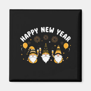 New Year’s Eve Party Happy New Year Gnome Confetti Magnet