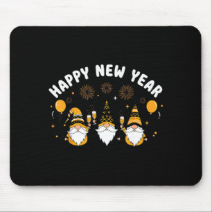 New Year’s Eve Party Happy New Year Gnome Confetti Mouse Pad