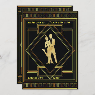 New Year’s Eve Roaring 20's Vintage Party, ZRP Invitation