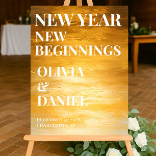 New Year’s Eve Wedding Welcome Acrylic Sign