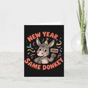 New Year Same 2026 Funny Farm Animal Family Matchi Card