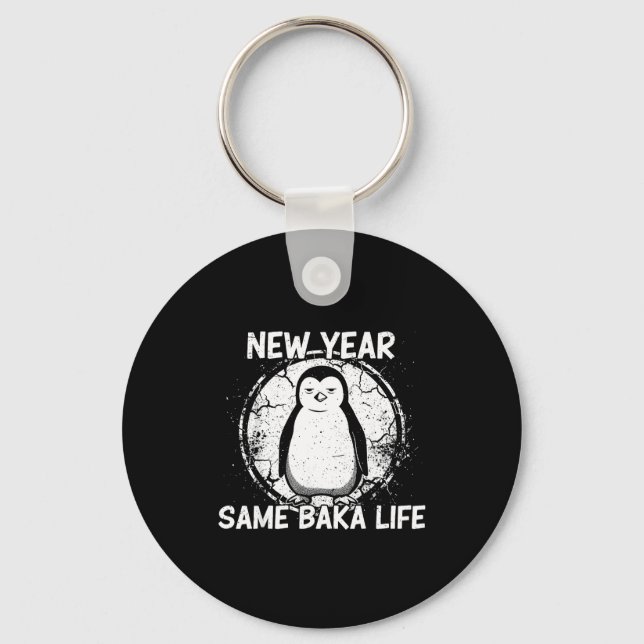 New Year Same Baka Life Baka Penguin  Key Ring (Front)