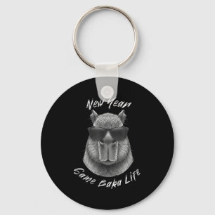 New Year Same Baka Life Capybara Joke  Key Ring